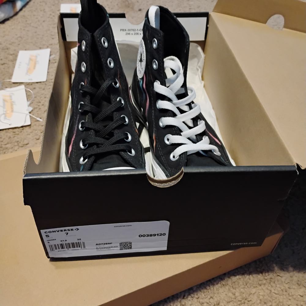 Converse Black and White High-Top Sneakers